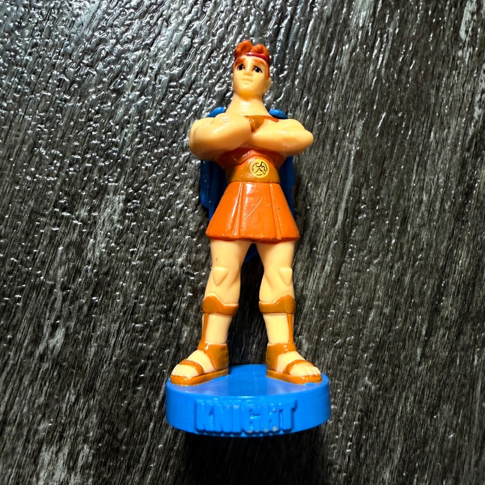 Disney Hercules Mini Figure 2004 Blue Knight Base Orange Tunic Toy Chess